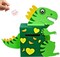 4E's Novelty DIY Dinosaur Valentines Card Box Craft Kit – Makes 1 Dino Mailbox for Kids, Easy Classroom Valentine Exchange Craft, Valentine Mailbox for Boys & Girls
